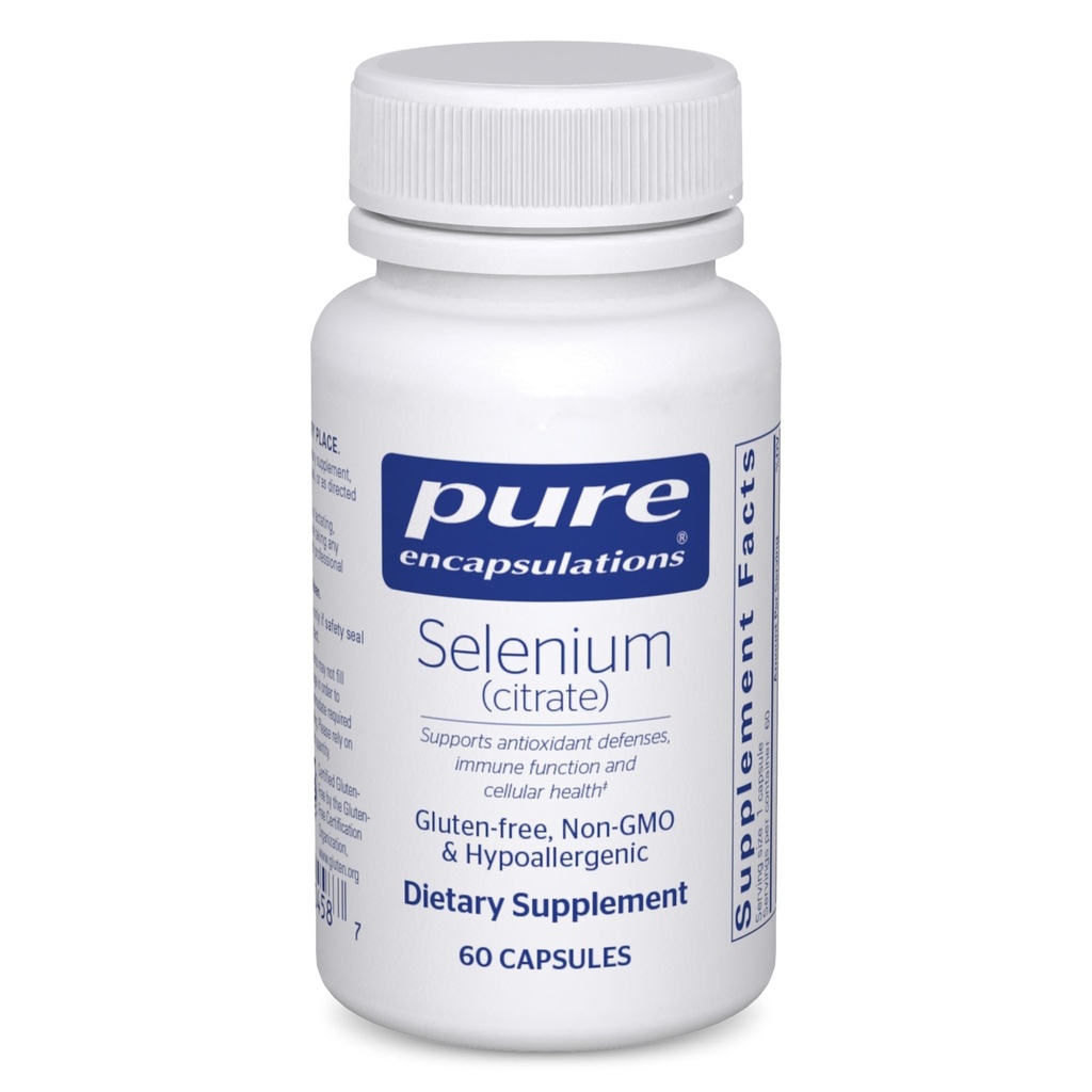 Puhas kapseldumine Seleen (tsitraat) - Immuunsüsteemi tugi ja rakutervis - Antioksüdandi lisand - toetab verevoolu * - Gluteenivaba & vegan - 60 kapslit