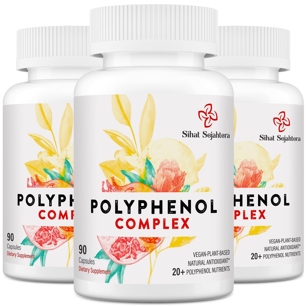 67 500 MG Polüfenoolide täiendus - võimsad antioksüdandid ja polüfenool vanuse kaitseks, polüfenool Superfood, Quercetin, resveratrool, roheline tee, taimepõhine ja energia, immuunsuse tugi, 270 kapslit