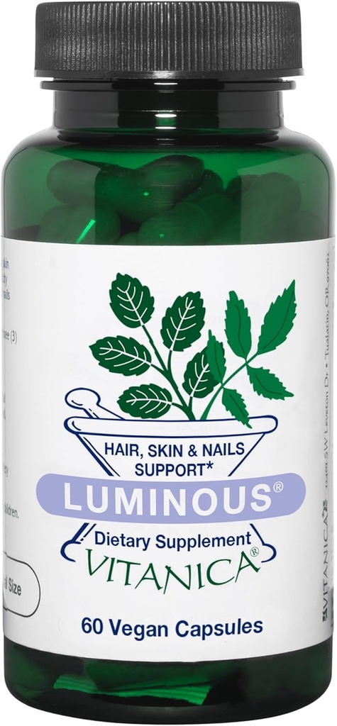 Vitanica Luminous, Hair, Skin and Nail Support, Vegan, 60 kapslit
