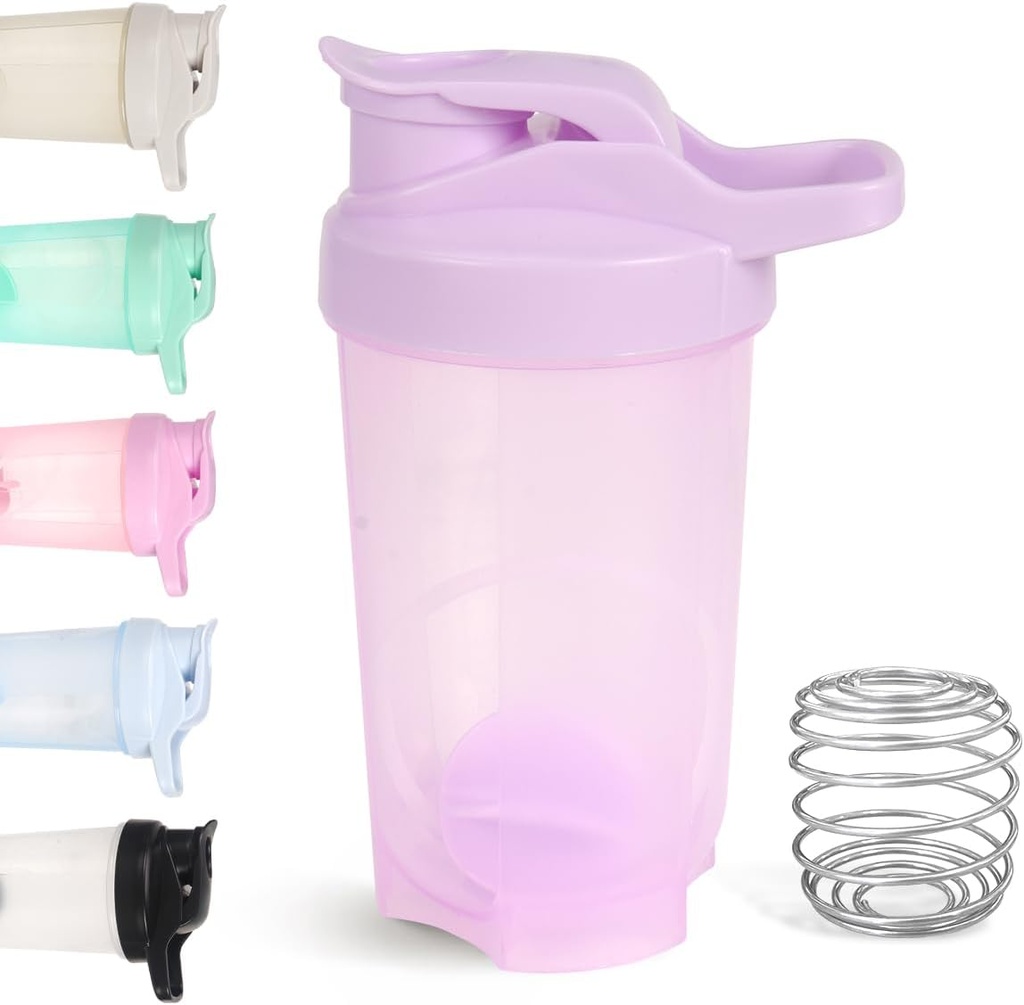 D.Y.A 16oz Shaker Bottle,Leak Proof Sport Shaker Cups Protein Shakes, Shaker Bottle for Pre Workout ja Travel To Go, BPA Free & Easy Clean Protein Shaker Bottle, Purple