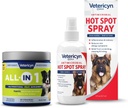 Vetericyn All-in 1 multifunktsionaalne koeralisand ja Vetericyn Plus Hot Spot Spray