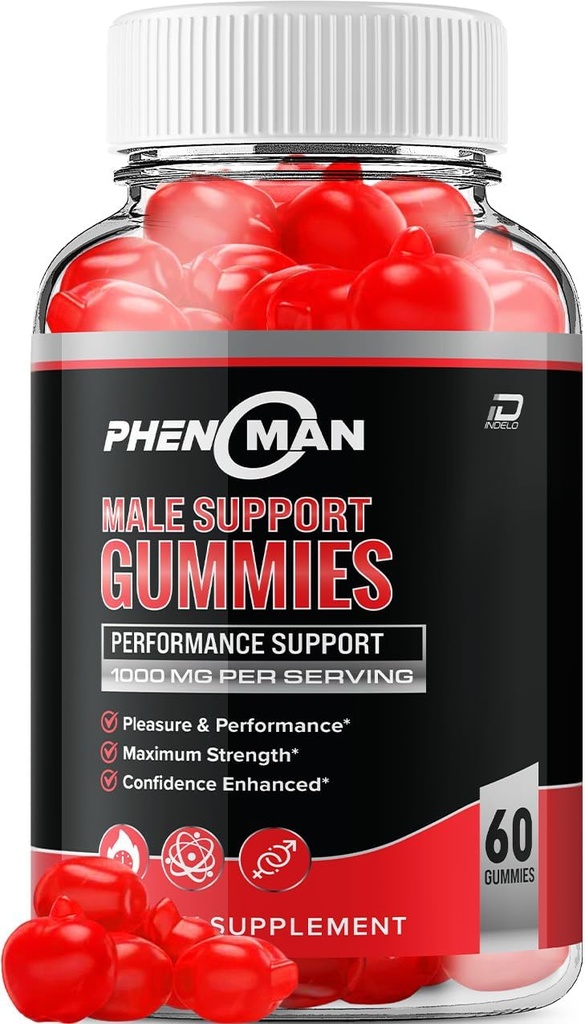 Phenoman for Men Gummies – Pheno Man Max Performance, Phenoman Advanced Formula, Extra Strength Natural Supplement for Muscle Growth & Overall Health Support and Reviews (1 Pack – 60 Gummies)
