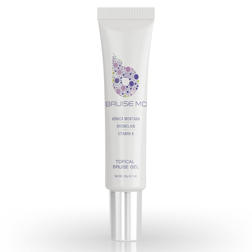 Paikne geel muljumise ja turse jaoks, 20% Arnica, Bromelain, 2% K-vitamiini oksiid, 20 g (0,7 fl oz) - täiustatud kontsentreeritud sinikaravi valem
