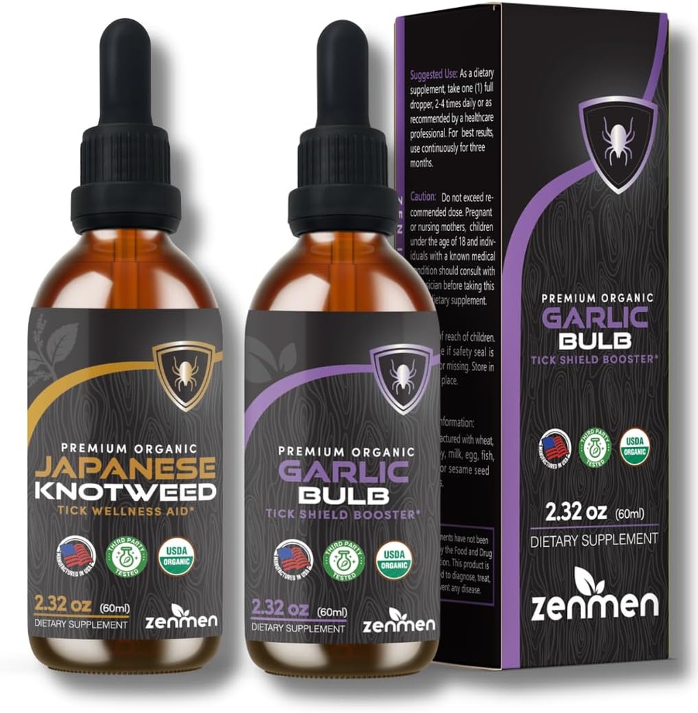 Zenmen Immune Support Bundle: Jaapani Knotweed ja Küüslaugu Tinktuurid
