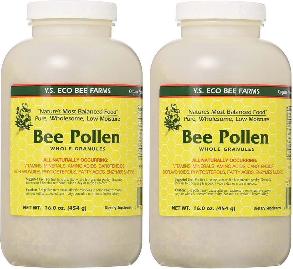 Mesilaste õietolm - madal niiskus kogu graanulid YS Eco Bee Farms 16 oz Granular (2 Pack)