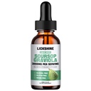 1 Pakendid 3000MG Soursop Graviola Vedel Tilk rakkude toetamiseks & regeneratsiooniks , lmmune , soolestik , antioksüdant , meeleolu , lõdvestumine , maks ja uni Zzz - Soursop Graviola Leaf Extract , Sea Moss , Kurkum - 2Fl Oz