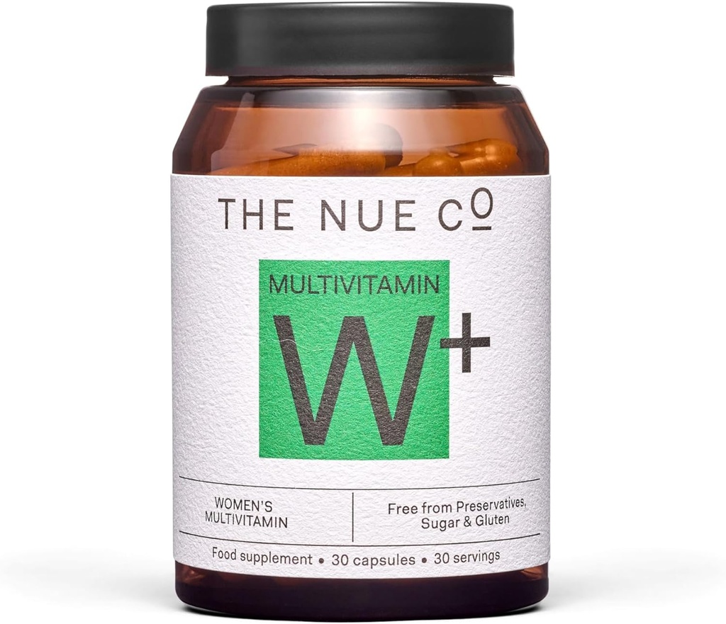 Nue Co. Naiste MULTIVITAMIN täiendus - toetab energiat, immuunsust, fookust, veganit, gluteenivaba, 30 kapslit