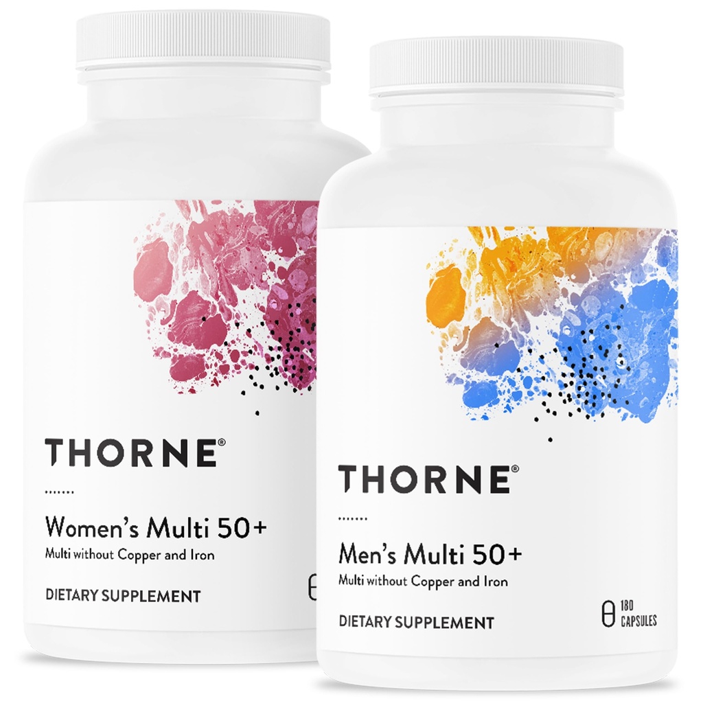 THORNE - aktiivne vananemine multivitamiinikomplekt - kohandatud toitumine meestele ja naistele 50+ - 30 serveerimist