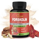 Forskolin täiendused Kapslid kurkumiini, Arjuna, Garcinia cambogia, roheline tee - 60 kapslit