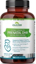 Zazzee ekstra tugevus Prenatal DHA 500 mg , 180 Enteric Coated Softgels , 1000 mg Omega 3 , 1000 UI vitamiin D3, Burp Free , No Fishy Aftertaste , Superior Triglyceride Form , Purified Deep Sea Fish Oil