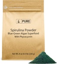 Puhtad ORIGINAALSED KOOSTISOSAD Spirulinapulber (8oz) Taimne täisproteiin, mitte-GMO