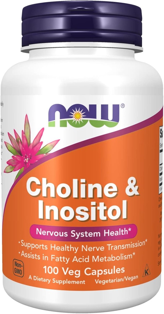 Koliin ja inositool, 500 mg, 100 kapslit nüüd toidud (pakk 6)