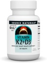 Allikas Naturals Vitamiin K2 + D3 Luu ja südame tervise kompleks - vitamiini D3, vitamiini K2 (MK-7) ja kaltsiumi - 30 tabletti