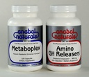 Anabol Naturals Meta GHR Stack : Metaboplex 120 kapslit , 600 mg ja Amino GHReleasers 120 korki , 800 mg