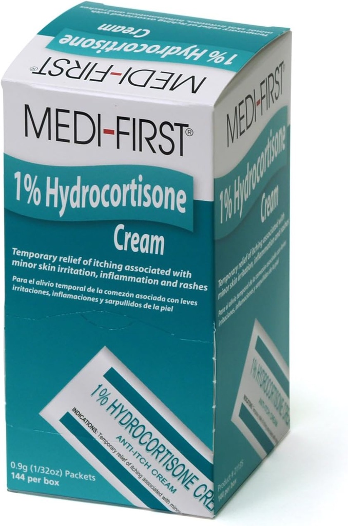 Hydrocortisone Anti-Itch Cream paketid esmaabi ja hädaabi komplektid, 144 Pack