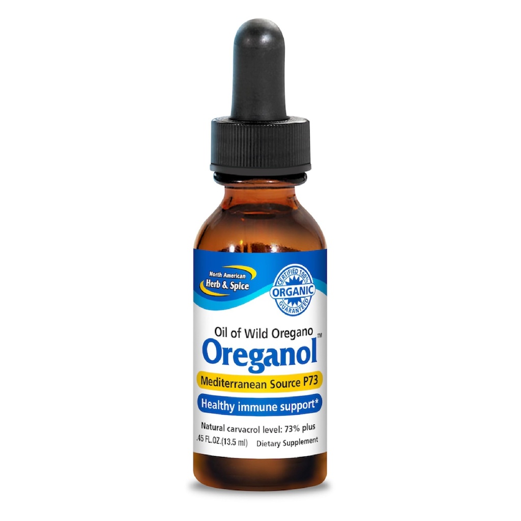 PÕHJA-AMEERIKA HERB & SPICE Oreganol - 0,45 fl. oz. - töötlemata, looduslik, orgaaniline Oreganoõli - Vahemere allikas P73 - mitte-GMO - 194 Servings