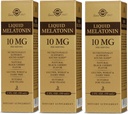 Solgar Vedel Melatoniin 10 mg, Natural Black Cherry Maitse - 2 fl oz, Pack 3 - Great for Jet Lag - Vegan, Gluteenivaba - 177 Kogu Servings