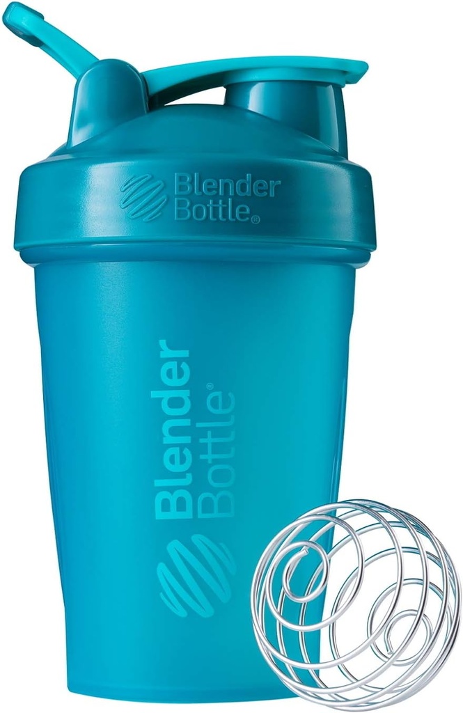 BlenderBottle Classic Shaker Bottle Ideaalne valgu raputamiseks ja enne treeningut, 20-kordne, Teal