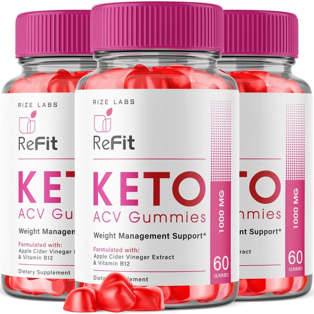 Rize labs - Refit Keto ACV Gummies Advanced kaalulangus Apple Siidri äädika, täiendus, aitab vähendada kõht rasva, ekstra tugevus (180 Gummies)