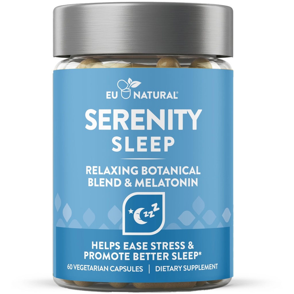 Serenity Sleep Natural Sleep Aid - Magneesiumi, Valeriani juure ja melatoniini tugev segu - Natural Sleep Aid - Mitte-Habit-Forming viis lõõgastuda ja saada hea öö magada - 60 Vegan Soft Caps