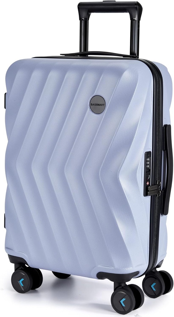 BAGSMART Kandke pagasit 22x14x9 Airline Heakskiidetud, PC Hardside Kohvrid, 20 Inch Carryon Spinner Wheels, Travel Pagas Kerge rullides Kohvrid Meeste Naistele (Purple)