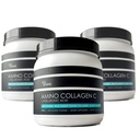 (3-Pack) Amino kollageen C - kollageeni pulber (180 Scoops) - mere kollageenpeptiidid + hüaluroonhape. Ilma suhkruta. Ei lõhna. Mitte GMO. USA. juustele, nahale, küüntele, liigestele ja soolestiku tervisele.