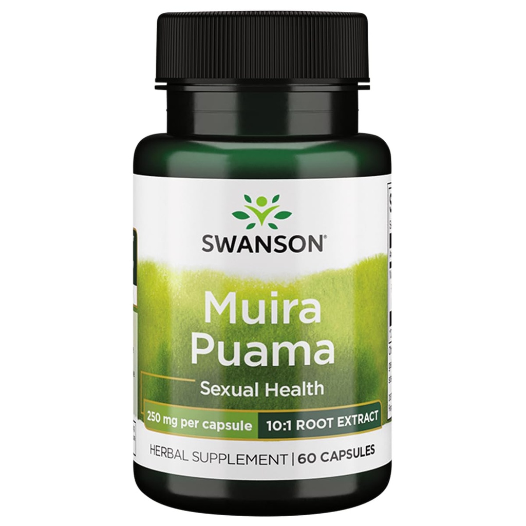 Swanson Muira Puama (10: 1) 250 milligrammi 60 kapslit