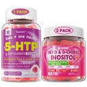 LILICARE Bundle: 5HTP Gummies koos magneesiumglütsinaadiga - melatoniinivabad unekummid täiskasvanutele ja lastele 8+ ja inositoolkummid Ideaalne 40: 1 suhe Myo & D-Chiro Inositool Supplement