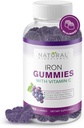 Raudkummid C-vitamiiniga - raua lisand rauapuuduse aneemia, punaste vereliblede toetus, energia, immuunfunktsioon, aju tervis, Max imendumine, viinamarjamaitse, 180 vegankummid