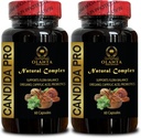 Generic Candida PRO - looduslik taimne oregano ja kaprüülhape, seedetrakti tervis, probiootikumid, Candida Detox, must pähkel, usspuu - 2 pudelit