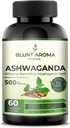 Ashwagandha ekstraktkapsel - suur tugevus 5200mg pulbrit. Segatud ingveri juur, kurkumi kurkumiin, Alkanet Juur ja must pipar - 60 kapslit - 2 kuu pakkumine