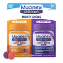 Mucinex Laste Mighty Chews Lapsed Köha meditsiin Päevasel ja öisel väärtuse pakendil, lihtne annus Köha supressant lastele dekstrometorfaaniga, segatud marjamaitse, 32 ravimit närimistabletti
