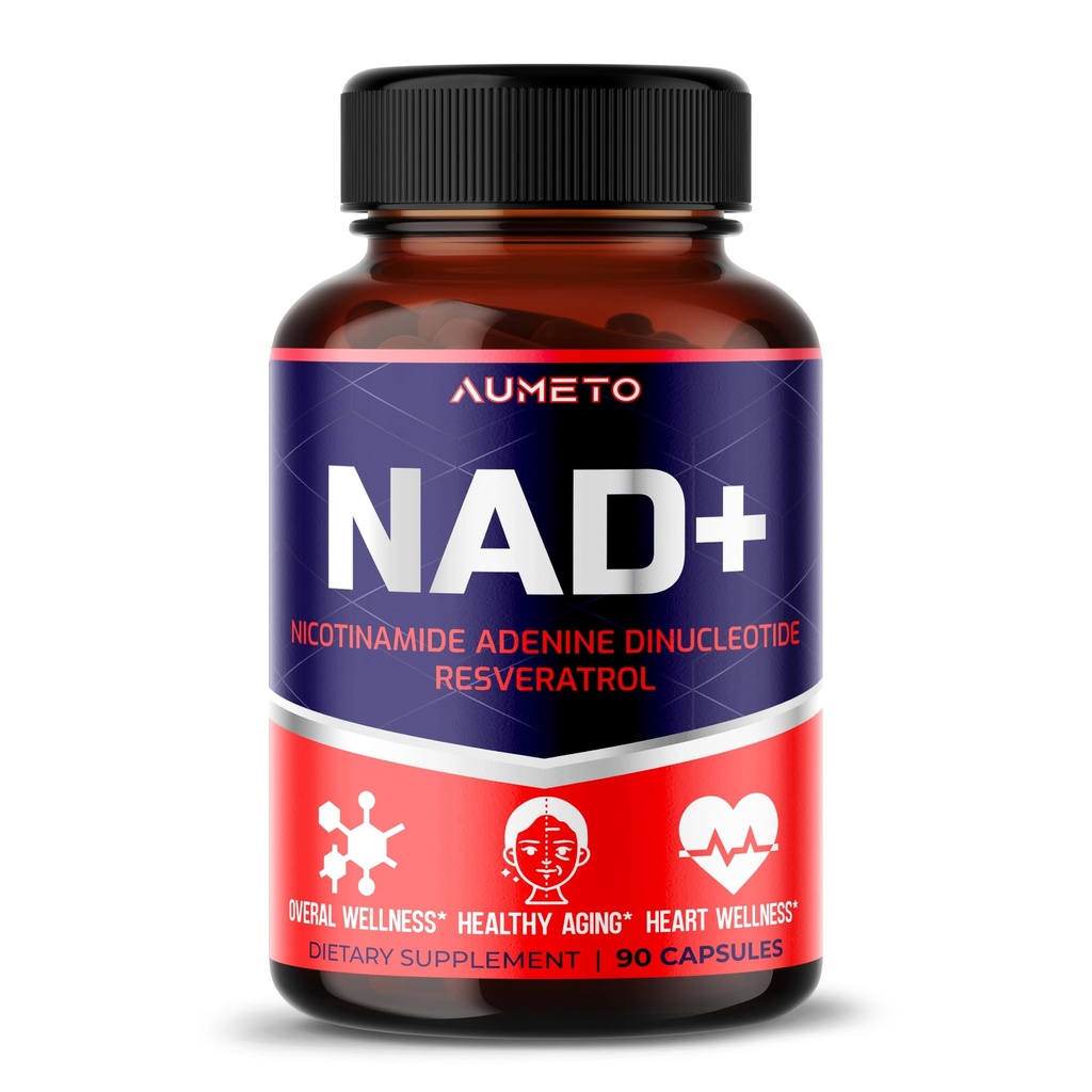 NAD + 350mg koos Trans-Resveratrooliga, Quercetin & Rhodiola - rakuenergia, tervislik vananemine ja südame heaolu - 90 kapslit - mitte-GMO, valmistatud USA-s