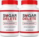 NutraRize (2 Pack) Suhkur Kustuta kapslid, ametlik toetusvalem üldise tervise jaoks, Suhkru Kustuta pillid tervisliku stabiilse taseme säilitamiseks, Premium SugarDelete Pastillas Review (120 kapslit)