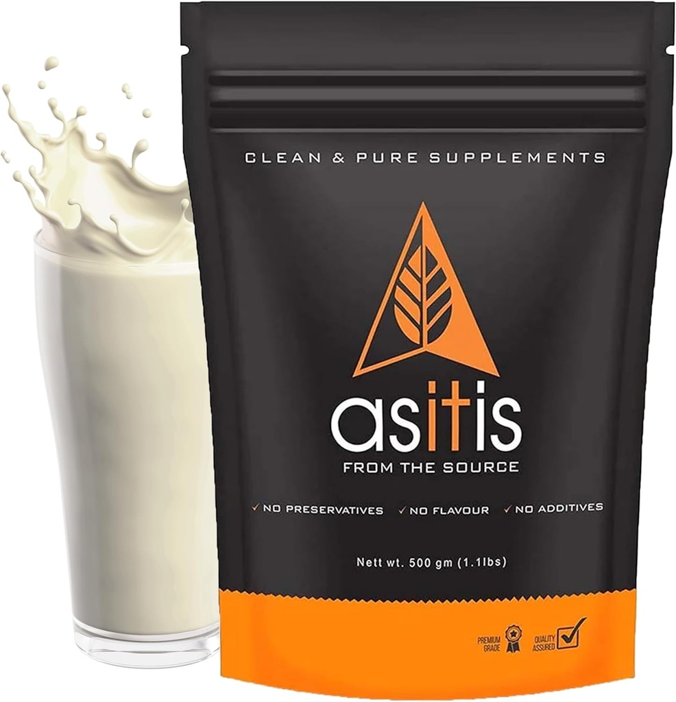 AS-IT-is Nutrition Whey Protein Concentrate 80% Maitsestamata, Labdoor Certified No säilitusaineid Gluteenivaba Mitte-GMO Maitsestamata ja magustamata (500gm / 17,6 Oz)