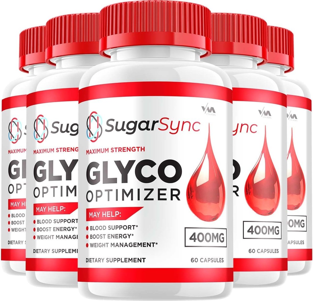(5 Pack) SugarSync Glycogen - Sugar Sync Kapslipuhastaja, Sugar Sync Pills, Advanced Formula for General Wellness, SugarSync Reviews, 300 kapslit