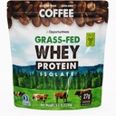 Opportuniteas Grass Fed Coffee Whey Protein Isolaatpulber - 27 g valgupulber ilma kunstlike magusaineteta, hormoonivabad lehmad, mitte GMO - 2,5 lb