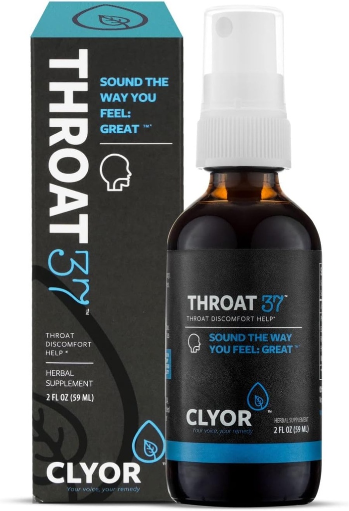 CLYOR THROAT37 – Natural Hare Throat Relief Spray – Natural Herbal Supplement