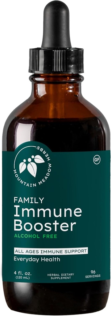 Mountain Meadow Herbs Family Immune Booster Extract Sambucus Elderberry ja Echinacea | Optimaalne immuuntoetus kogu perele | Tinktuur, 4 oz