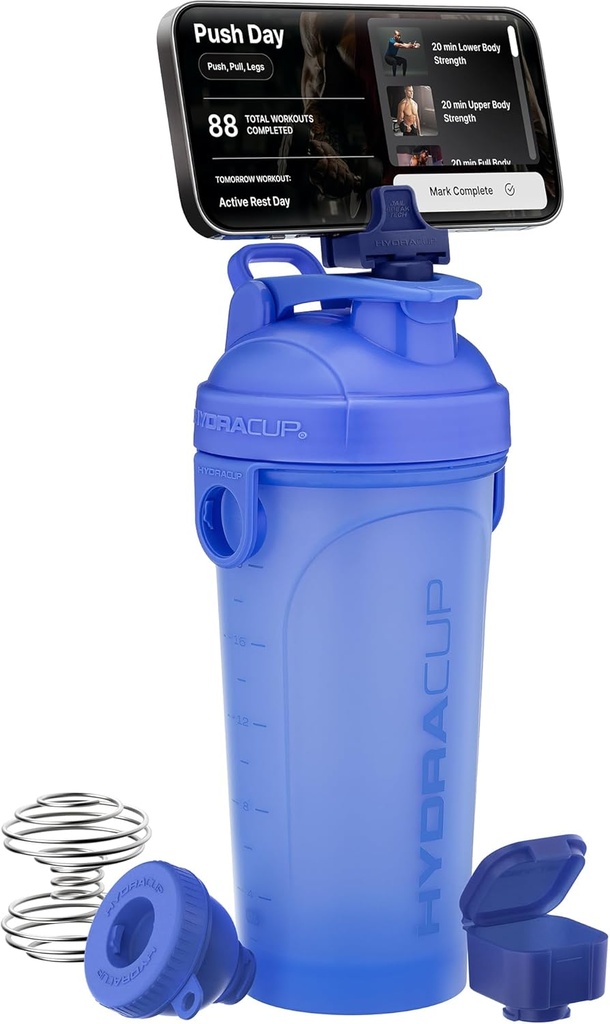 Hydra Cup JailBreak Bottle (1. põlvkond) - Free Your Shaker | Kasutada Tripodina Sisu vaatamiseks ja salvestamiseks | Segud raputused | Sisaldab telefoniklambrit, pillikonteinerit, lehtrit, raputuspudelit ja topeltsegajaid