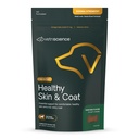 VetriScience Healthy Skin & Coat Chews, Derma Tugevus Omega-3 Lõheõli Täiendus koertele, Omega Naha ja Coat Chews, Naha Tervis, Coat Growth, Kalaõli ja E-vitamiin, Veggie, 70 Count