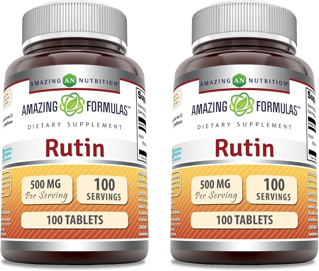Amazing Formulas Rutin Supplement | 500 Mg | Tabletid | Non-GMO | Gluteenivaba | Valmistatud USAs (2 Pack | 100 Count)
