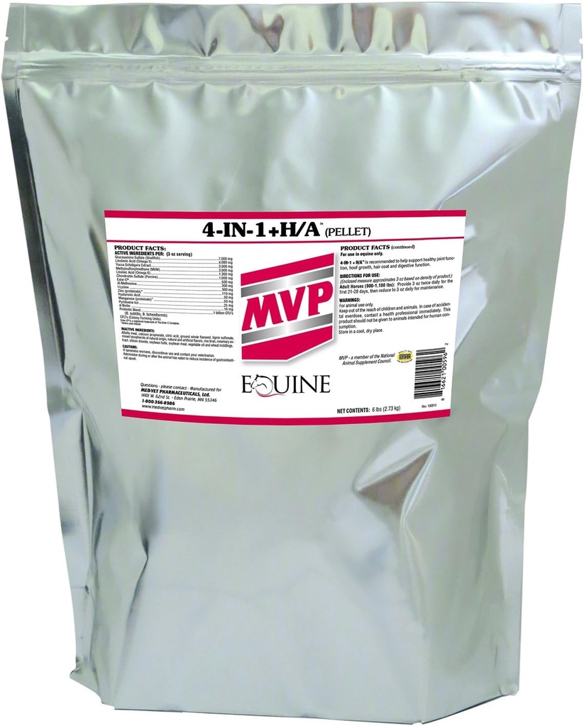 MVP 4-in-1 + H / A (6 lb) ühine, juuksed, hobused ja seedetrakti tugi hobustele