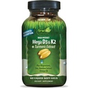 Irwin Naturals High Potency Mega D3 & K2 + Kurkum ekstrakt - 60 Vedel Softgels - Tervislik luud ja immuunfunktsioon