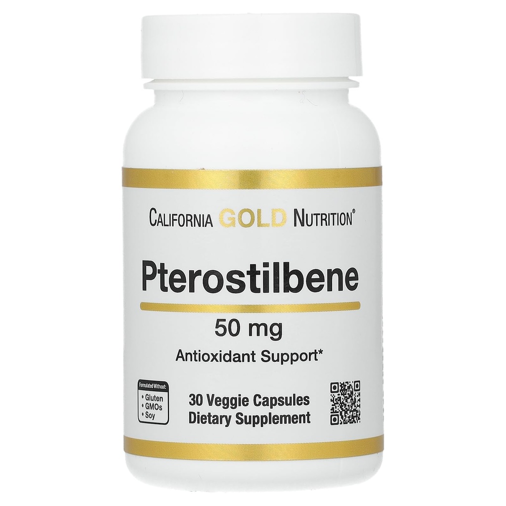 California Gold Nutrition Pterostilbene, 50 mg, 30 Veggie kapslit