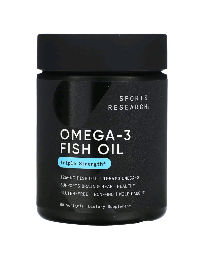 Sport Research Omega-3 Kalaõli, Kolmekordne Tugevus, 60 Softgels