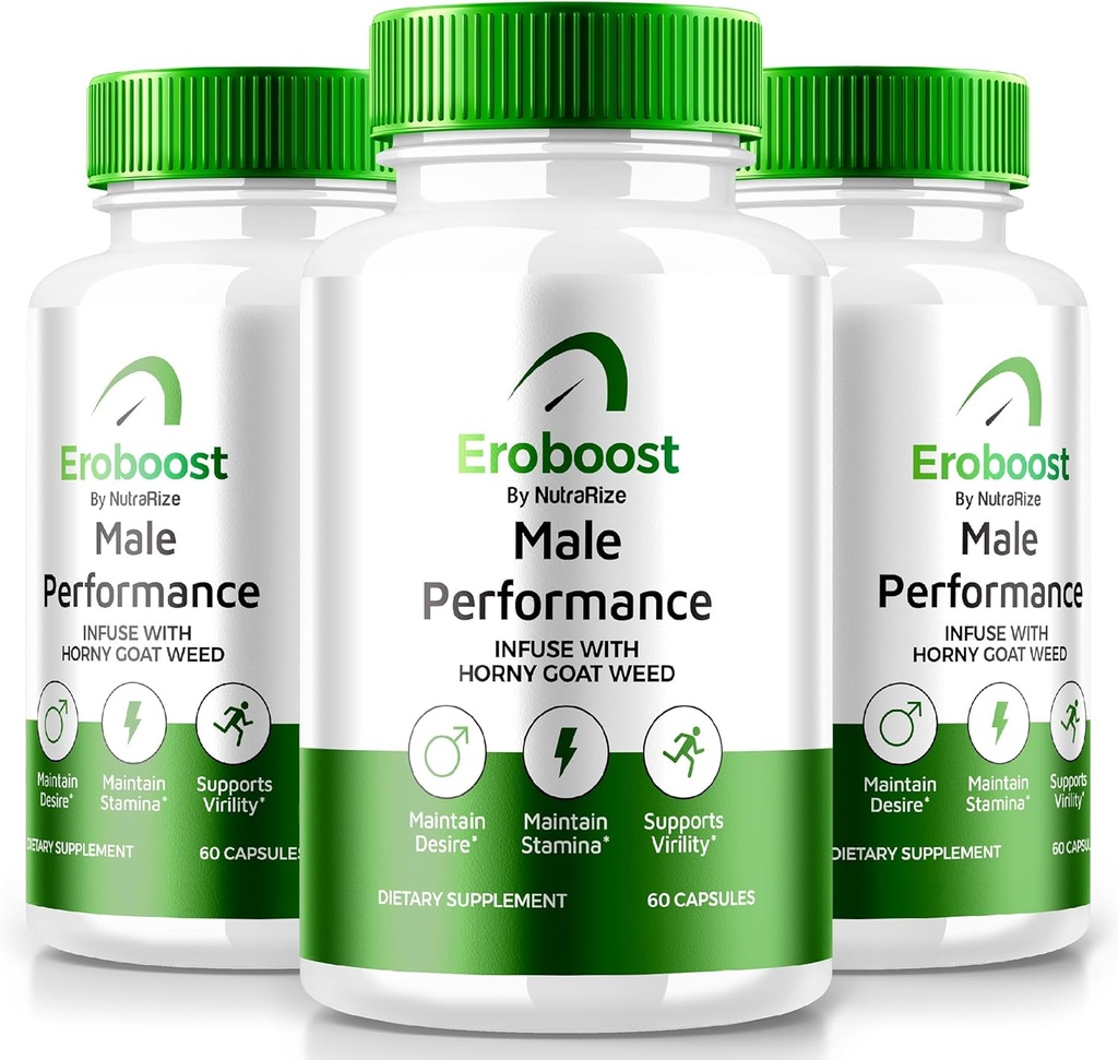 (3 Pack) Eroboost täiendus meestele, Eroboost meessoost täiendus, igapäevane toitumine, et toetada maksimaalset jõudlust ja üldist heaolu, ametlikud Ero Boost valemi ülevaated (180 kapslit)