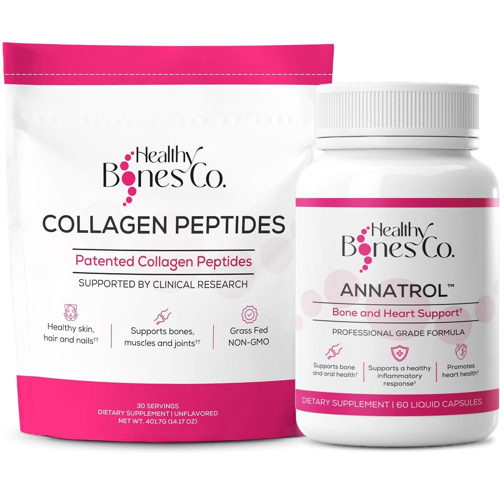 Annatrol luu tugi & FORTIBONE kollageenpeptiidid w/FORTIGEL, VERISOL ja TENDOFORTE - Täielik luu, liigese, naha, juuste, küünte ja ainevahetuse tugi | 1 kuu pakkumine (Pouch, 401,7G)