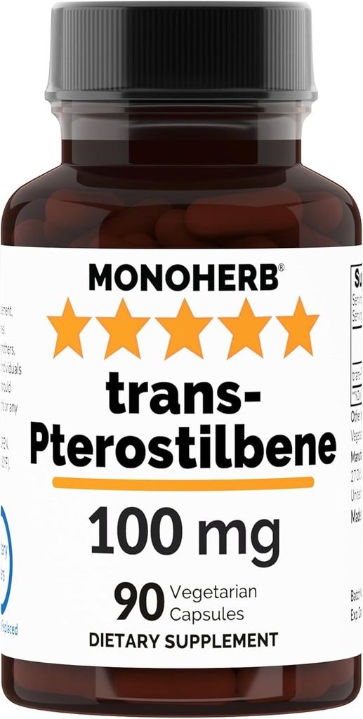 MONOHERB Trans-Pterostilbeen 100 mg kapsli kohta - 90 taimekapslit