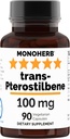 MONOHERB Trans-Pterostilbeen 100 mg kapsli kohta - 90 taimekapslit